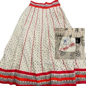 Rare Vintage VTG Lovely Lady Prairie Skirt Cottagecore Calico Floral Midi Small